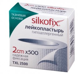 Пластырь Silkofix на тканевой основе р. 2смх500см 1 шт.