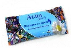 Салфетки влажные для интимной гигиены Aura 15 шт.