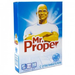 Средство моющее, Mr. Proper (Мистер Пропер) 400 г с отбеливателем