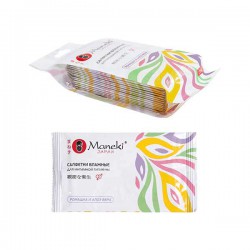 Салфетки влажные для интимной гигиены Maneki Кайтеки алоэ и ромашка 15 шт.