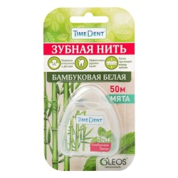 Зубная нить TimeDent бамбуковая белая