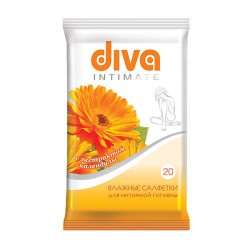 Салфетки влажные для интимной гигиены Diva календула 20 шт.