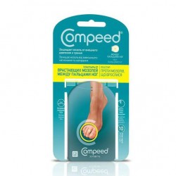 Пластырь Compeed от врастающих мозолей между пальцами ног 10 шт.