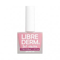 Средство для ногтей Librederm 3 в 1 Ультра стволовые клетки винограда 10 мл